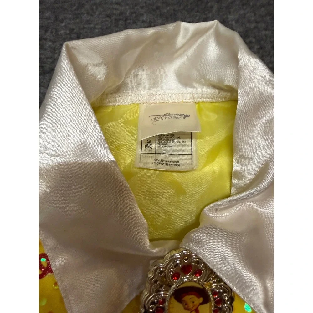 Disney Store Toy Story Jessie Costume Shirt Girls Small 5/6 Yellow White Fringe - Picture 4 of 7